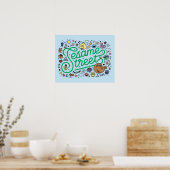 Sesame Sesame | Sesame Street Green Doodle Script Poster (Küche)