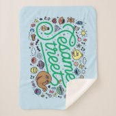 Sesame Sesame | Sesame Street Green Doodle Script Sherpadecke (Vorderseite)