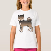 Sesame Shiba Inu Niedlich Cartoon Dog T-Shirt (Vorderseite)