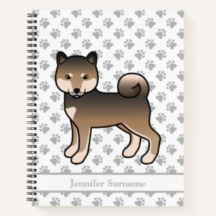 Sesame Shiba Inu Niedlicher Cartoon Dog & Benutzer Notizblock
