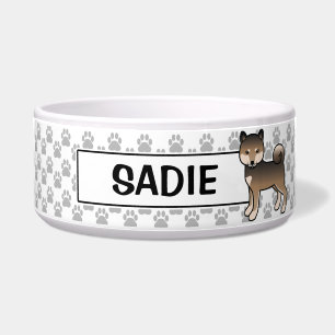 Sesame Shiba Inu Süßer Hund Mit Name Des Haustiere Napf