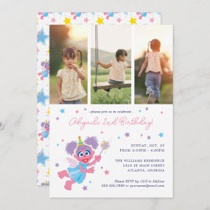 Sesame Street Abby Cadabby Foto Collage Birthday Einladung