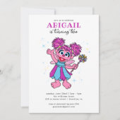 Sesame Street Abby Cadabby Glitzern Birthday Einladung (Vorderseite)