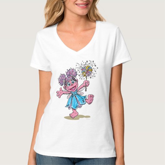 Sesame Street Abby Cadabby Retro Art T-Shirt (Vorderseite)