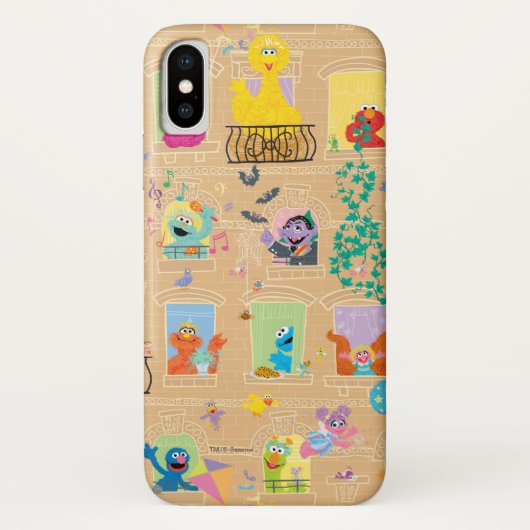 Sesame Street Apartment Windows-Muster Case-Mate iPhone Hülle (Rückseite)