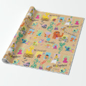 Sesame Street Apartment Windows-Muster Geschenkpapier (Ungerollt)