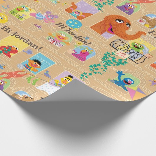 Sesame Street Apartment Windows-Muster Geschenkpapier (Ecke)