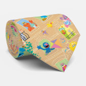 Sesame Street Apartment Windows-Muster Krawatte (Gerollt)