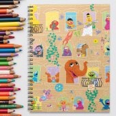 Sesame Street Apartment Windows-Muster Notizblock