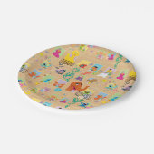 Sesame Street Apartment Windows-Muster Pappteller (Schrägansicht)