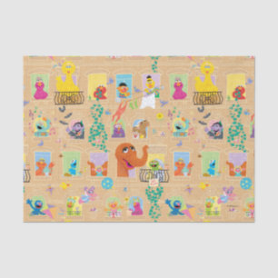 Sesame Street Apartment Windows-Muster Seidenpapier