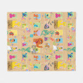 Sesame Street Apartment Windows Pattern Fleecedecke (Vorderseite (Horizontal))