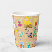 Sesame Street Apartment Windows Pattern Pappbecher (Vorderseite)