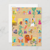 Sesame Street Apartment Windows Pattern Postkarte (Vorne/Hinten)