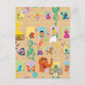 Sesame Street Apartment Windows Pattern Postkarte (Vorderseite)