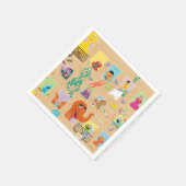 Sesame Street Apartment Windows Pattern Serviette (Ecke)