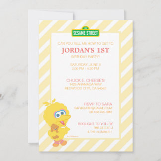 Sesame Street Baby Big Bird Geburtstag Einladung
