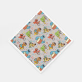 Sesame Street Band Grau-Muster Serviette (Ecke)