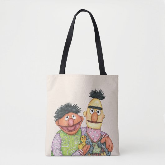 Sesame Street Bert und Ernie Watercolor Tasche (Vorderseite)