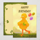 Sesame Street - Big bird Einladung (Vorne/Hinten)