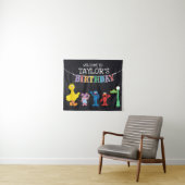 Sesame Street Chalkboard Geburtstag Willkommen Wandteppich (Beispiel (Horizontal))