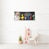 Sesame Street Chalkboard Rainbow Birthday Willkomm Banner (Insitu)