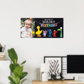 Sesame Street Chalkboard Rainbow Birthday Willkomm Poster (Heimbüro)