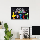 Sesame Street Chalkboard Rainbow Birthday Willkomm Poster (Heimbüro)