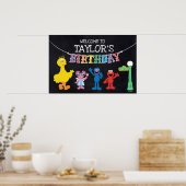 Sesame Street Chalkboard Rainbow Birthday Willkomm Poster (Küche)