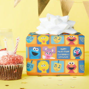 Sesame Street Chanukka-Muster Geschenkpapier