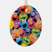 Sesame Street Character Faces Pattern Keramik Ornament (Rechts)