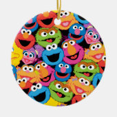 Sesame Street Character Faces Pattern Keramik Ornament (Vorne)