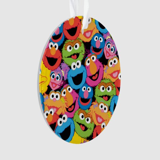 Sesame Street Character Faces Pattern Ornament (Vorderseite)