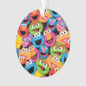 Sesame Street Character Faces Pattern Ornament (Vorderseite)