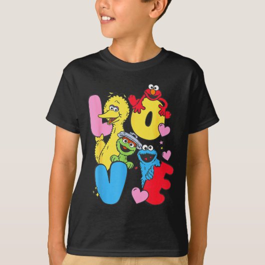 Sesame Street Character Love Valentine T-Shirt (Vorderseite)