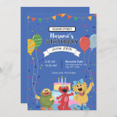 Sesame Street Characters Chalkboard Baby Shower Einladung (Vorne/Hinten)