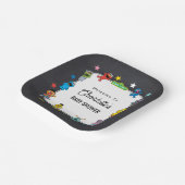 Sesame Street Characters Chalkboard Baby Shower Pappteller (Gewinkelt)