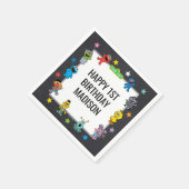 Sesame Street Characters Chalkboard Birthday Serviette (Ecke)