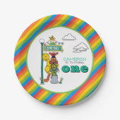 Sesame Street Characters & Street Sign Birthday Pa Pappteller (Vorderseite)