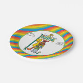 Sesame Street Characters & Street Sign Birthday Pa Pappteller (Schrägansicht)