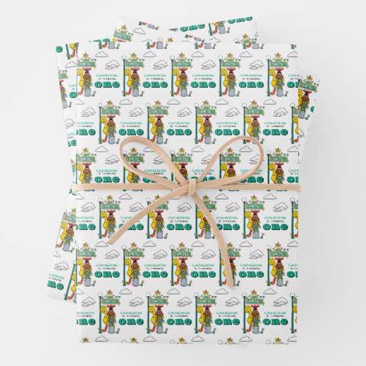 Sesame Street Characters & Street Sign Geschenkpapier Set (Beispiel)