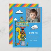 Sesame Street Characters & Street Sign Thank You C Dankeskarte (Vorne/Hinten)