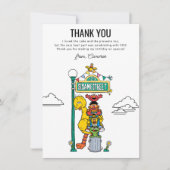 Sesame Street Characters & Street Sign Thank You C Dankeskarte (Vorderseite)