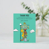 Sesame Street Characters & Street Sign Thank You P Postkarte (Stehend Vorderseite)