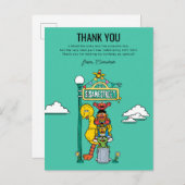 Sesame Street Characters & Street Sign Thank You P Postkarte (Vorne/Hinten)