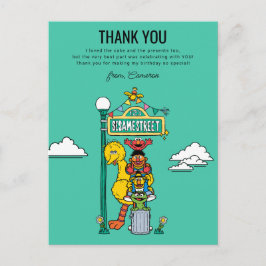Sesame Street Characters & Street Sign Thank You P Postkarte