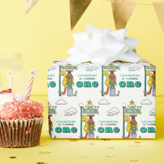 Sesame Street Characters & Street Sign Wrapping Pa Geschenkpapier (Geburtstagsparty)