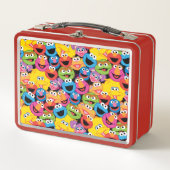 Sesame Street-Charakter stellt Muster gegenüber Metall Lunch Box (Vorderseite)