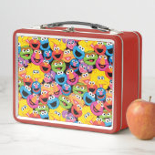 Sesame Street-Charakter stellt Muster gegenüber Metall Lunch Box (Beispiel)