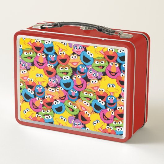Sesame Street-Charakter stellt Muster gegenüber Metall Lunch Box (Rückseite)